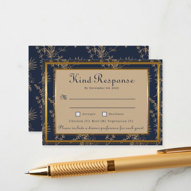 RSVP-Karte für Vintagen Winterurlaub Begleitkarte (Vorderseite/Rückseite Beispiel)