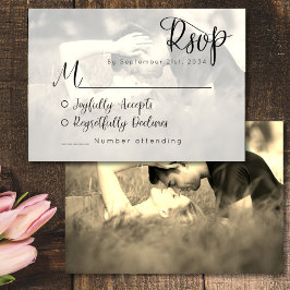 RSVP-Karte für Vintages Foto RSVP Karte