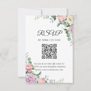 RSVP-Karte für Wasserfarben und Eukalyptus Frühj RSVP Karte