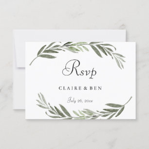 RSVP-Karte für Watercolor-Blatt RSVP Karte