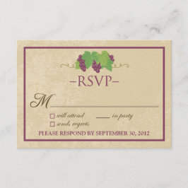 RSVP-Karte für Weinberge (Perchment Design) RSVP Karte