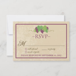 RSVP-Karte für Weinberge (Perchment Design) RSVP Karte