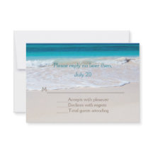 RSVP-Karte für White Beach Wedding