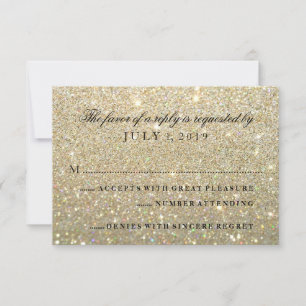 RSVP-Karte - Gold-Glitzer-Fab RSVP Karte