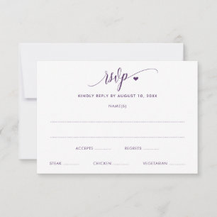 RSVP-Karte Hochzeit Moderne Fun Plum / Lila RSVP Karte