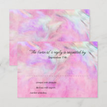 RSVP-Karte - Hot-Pink und Lila Gefärbte Krawatte