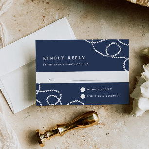 RSVP-Karte   Marine RSVP Karte