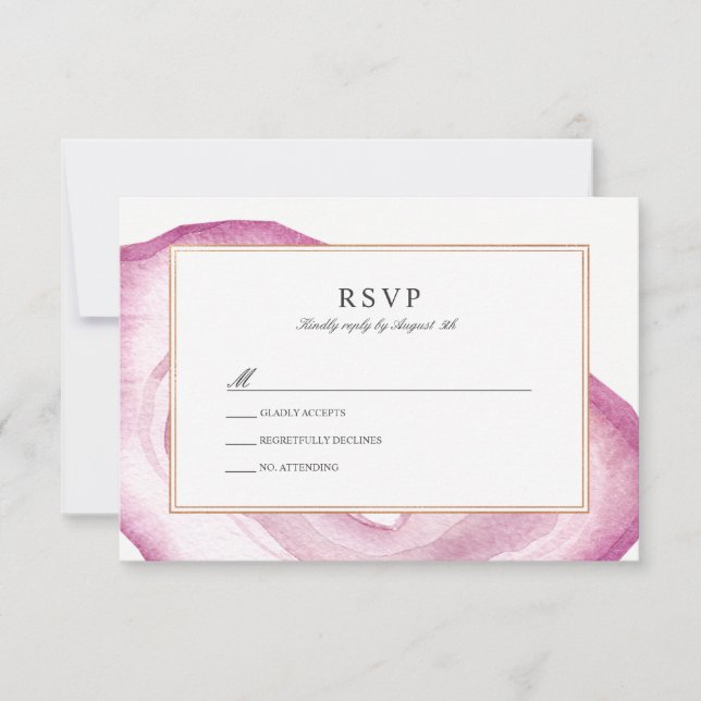 RSVP-Karte | Mauve Pink RSVP Karte (Vorderseite)