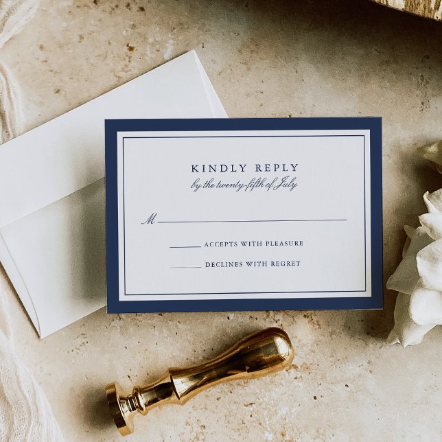 RSVP-Karte mit benutzerdefinierter Farbe - Einfach RSVP Karte (Von Creator hochgeladen)