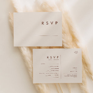 RSVP-Karte mit einfacher Wüste, natürlichem Weißes Postkarte