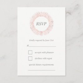 RSVP-Karte mit goldener Rose RSVP Karte
