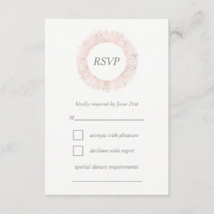 RSVP-Karte mit goldener Rose RSVP Karte