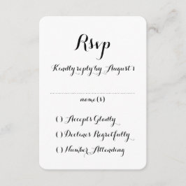 RSVP-Karte mit handgeschriebenen Kalligrafien RSVP Karte