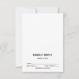 RSVP-Karte mit niedrigem Bar I RSVP Karte
