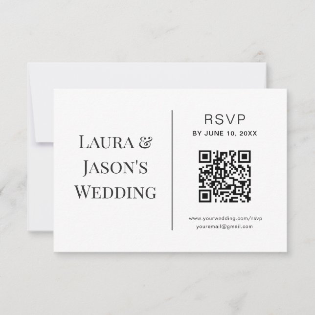 RSVP-Karte mit QR-Code bearbeiten RSVP Karte (Vorderseite)