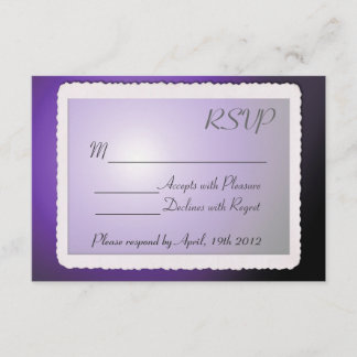 RSVP-Karte mit vintage Rahmen. RSVP Karte