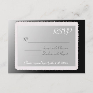 RSVP-Karte mit Vintagem Rand. RSVP Karte