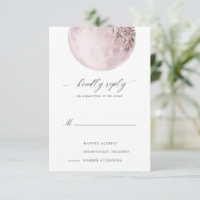 RSVP-Karte mit Vollmond-Blush