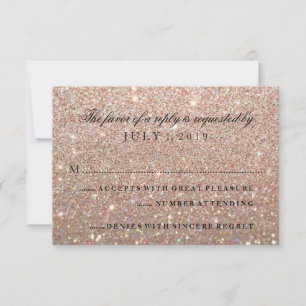 RSVP-Karte - Rose Gold Glit Fab RSVP Karte