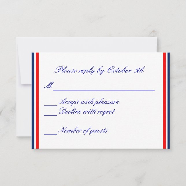 RSVP-Karte RSVP Karte (Vorderseite)