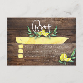 RSVP KARTE | Rustikale Hochzeit von Lemon Watercol