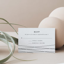 RSVP-Karte | Schwarz und Weiß