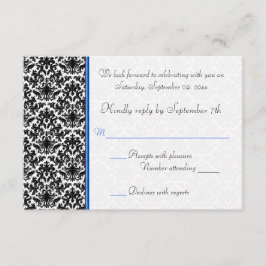 RSVP-Karte schwarz, weiß, blau RSVP Karte