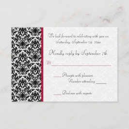 RSVP-Karte schwarz, weiß, rot RSVP Karte