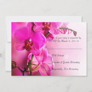 RSVP-Karte "Spring Pink Orchid" Einladung