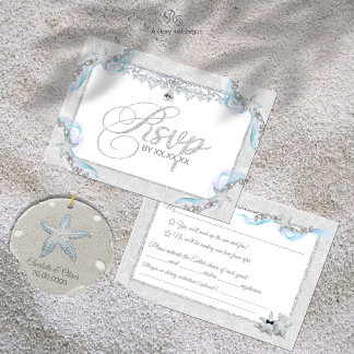 RSVP-Karte von Starfish & Diamonds Dankeskarte