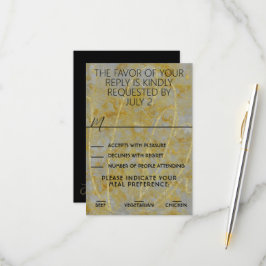 RSVP-Karte zum Hochzeitssilber RSVP Karte