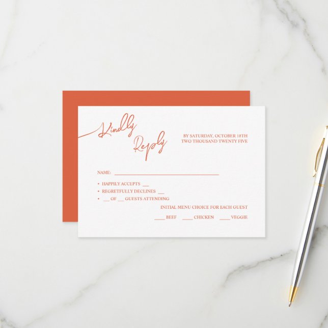 RSVP Karten Boho-chic Hochzeit, Pastellfarben. (Vorderseite/Rückseite Beispiel)