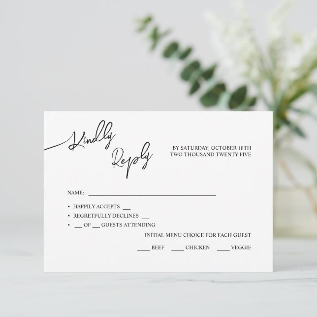 RSVP Karten Boho-chic Hochzeit, Pastellfarben. (Stehend Vorderseite)