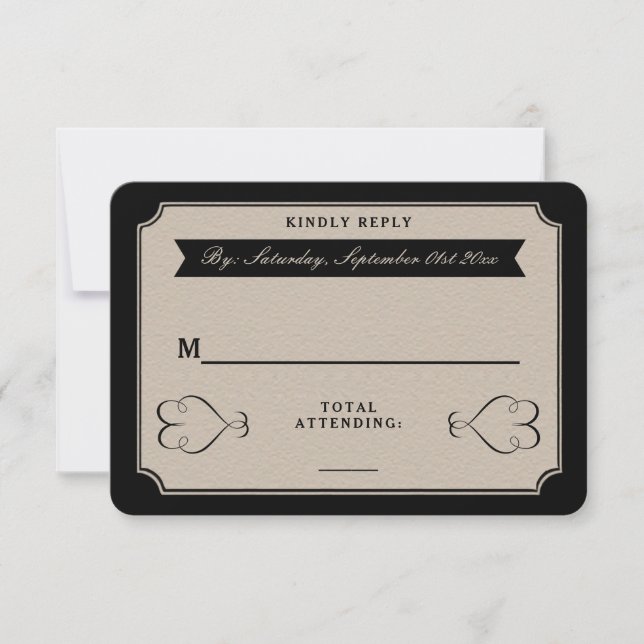RSVP-Karten der Vintage Wedding Collection RSVP Karte (Vorderseite)