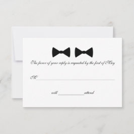 RSVP-Karten "Double Bow Krawatte" RSVP Karte
