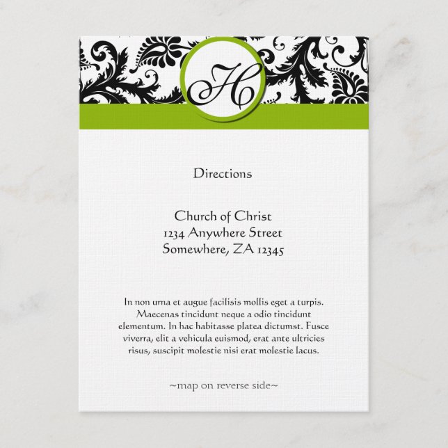 RSVP-Karten - Erforderliche 5 x 7 große Einflüsse Begleitkarte (Vorderseite)