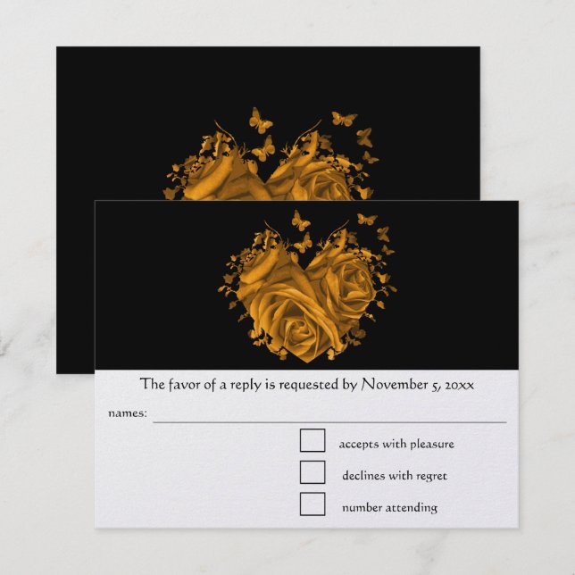 RSVP-Karten - Erforderliche 5 x 7 große Einflüsse RSVP Karte (Vorne/Hinten)