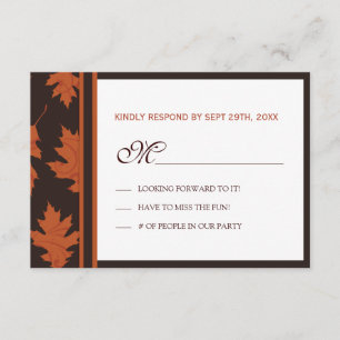 RSVP-Karten fallen RSVP Karte