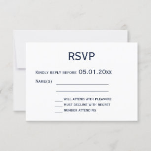 RSVP-Karten für blaue und weiße Gays RSVP Karte