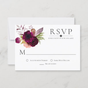 RSVP-Karten für Bohemische florale Romance