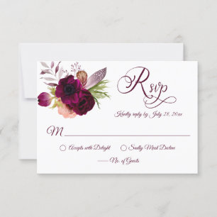 RSVP-Karten für Bohemische florale Romance