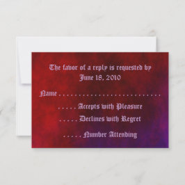 RSVP-Karten für das gotische Herz RSVP Karte