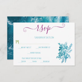 RSVP-Karten für den blauen Flora und Fauna RSVP Karte