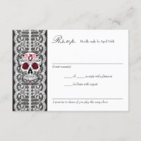 RSVP-Karten für den Schädel-RSVP-Skihaftkarton, ro