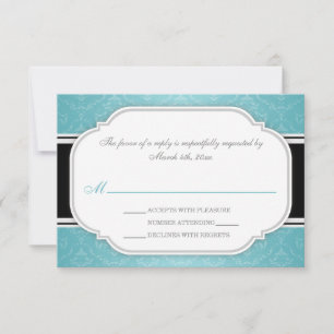 RSVP-Karten für die Hochzeit von Empfängen mit gra RSVP Karte