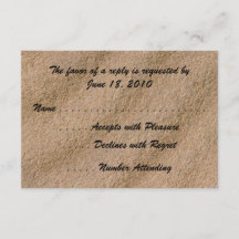RSVP-Karten für die Strandnähe