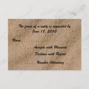 RSVP-Karten für die Strandnähe RSVP Karte