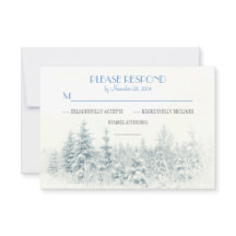 RSVP-Karten für die Winterhochzeit