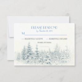 RSVP-Karten für die Winterhochzeit RSVP Karte