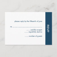 RSVP-Karten für eine kühne Farbhochzeit - Marine
